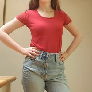 Lace Sleeve Tommy Tee